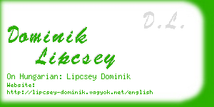 dominik lipcsey business card